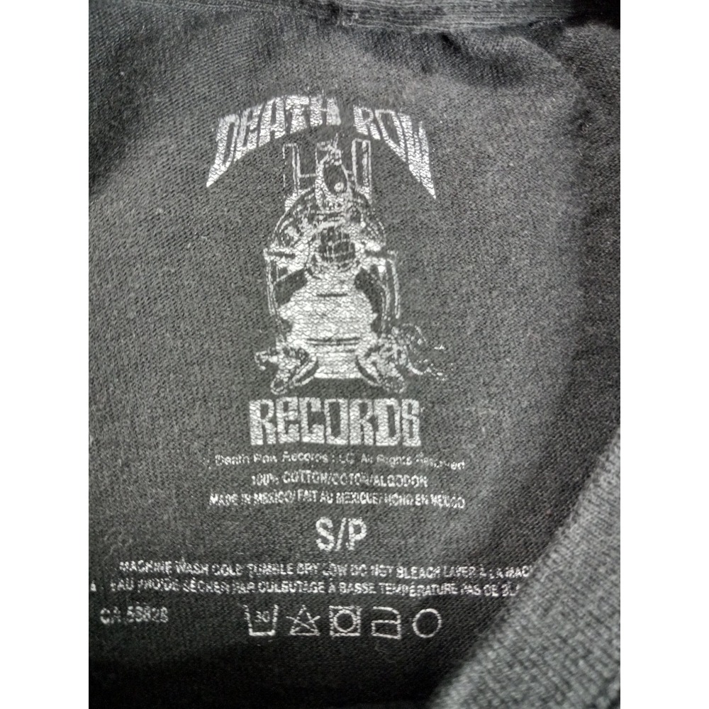 Death Row Records Mens Graphic T-Shirt Black Doberman Lightning Size Small - Picture 2 of 5